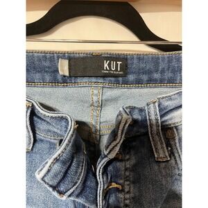 KUT‎ from the Kloth Womens Jeans Button Fly High Rise Ankle Fray Hem